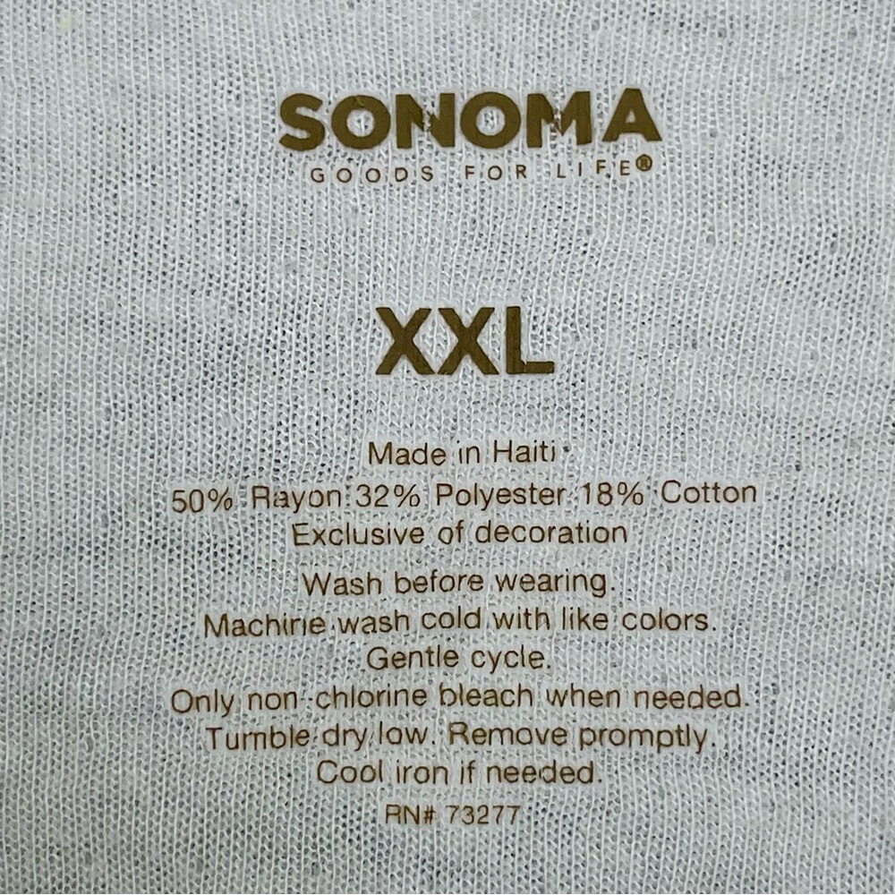 EUC | Men’s Sonoma Heathered White Crewneck Top | Size XXL - Picture 5 of 5